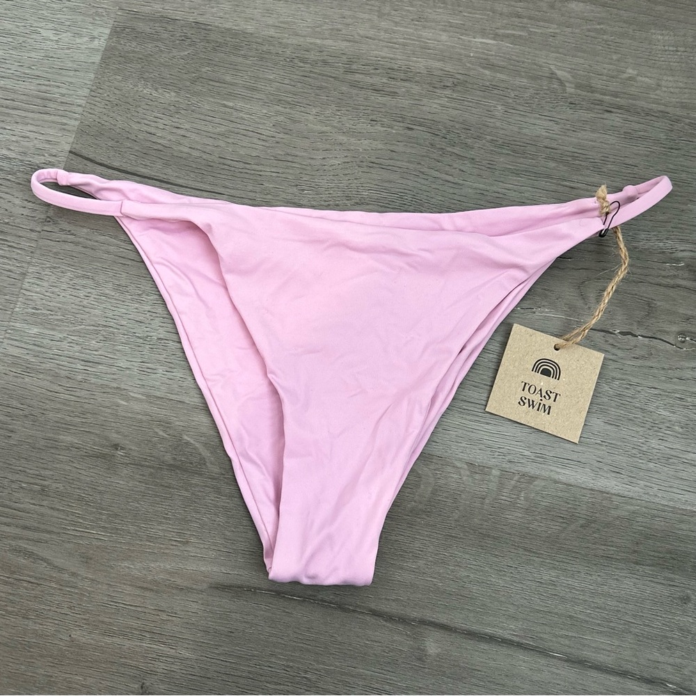 NWT Toast Swim Lilac Pink Bikini Bottoms Size Large Womens
